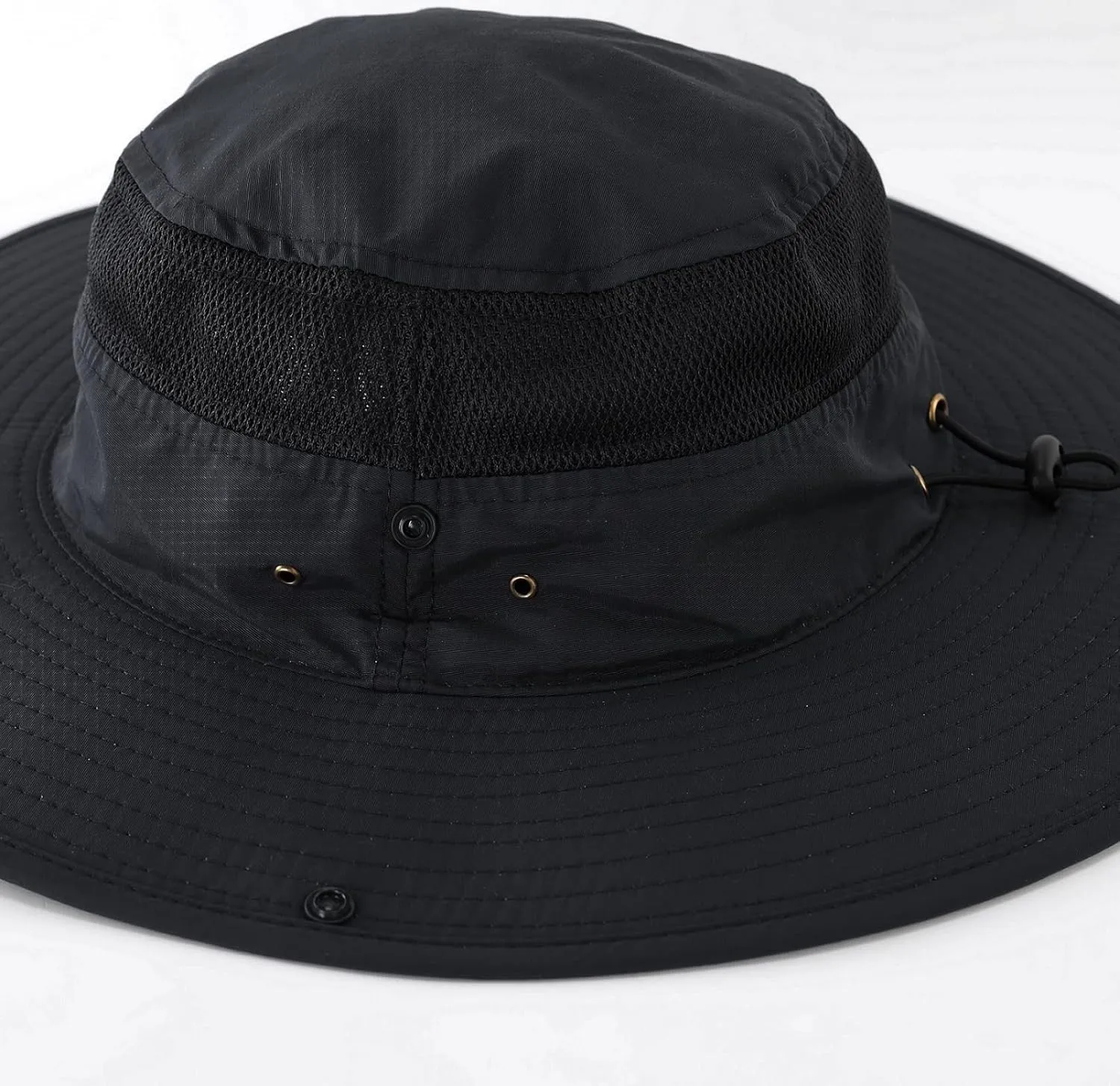 Connectyle Wide Brim Sun Hat for Men Breathable Cowboy Boonie Hat UPF 50  Sun Protection Bucket Hat for Fishing Hiking