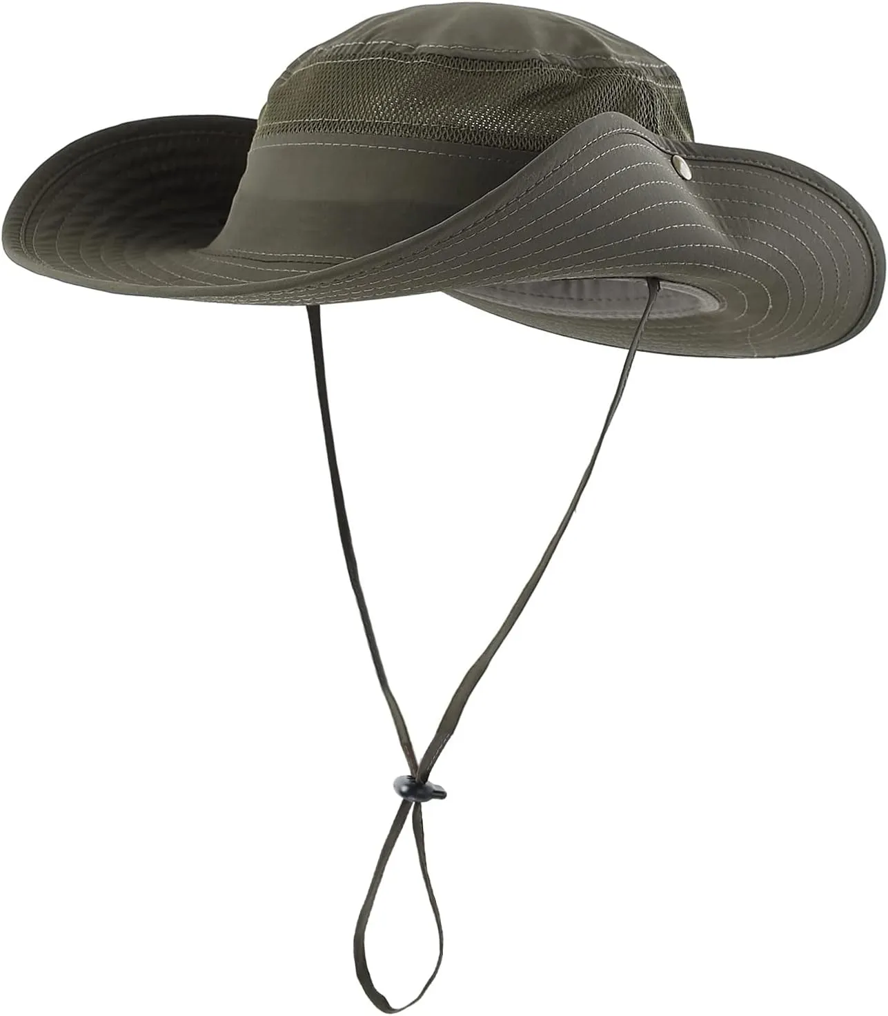 Connectyle Wide Brim Sun Hat for Men Breathable Cowboy Boonie Hat UPF 50  Sun Protection Bucket Hat for Fishing Hiking