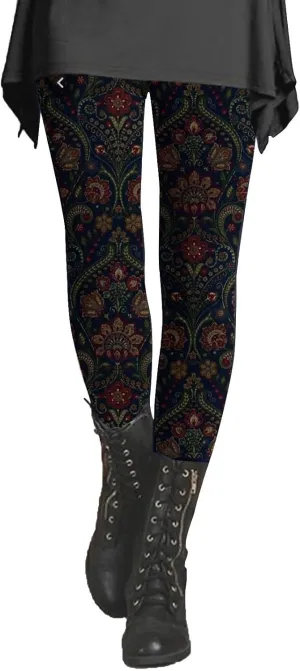 Cotton Flare Printed Leggings for Women Womens Patterned Tights Leggings for Running Women Non Slip