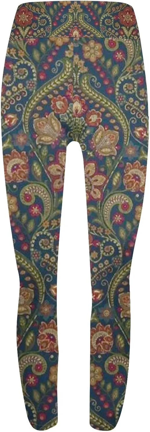 Cotton Flare Printed Leggings for Women Womens Patterned Tights Leggings for Running Women Non Slip