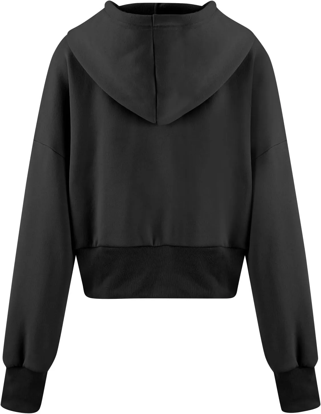 Cropped Zip Up Hoodie Women Fleece Jacket Y2k Oversized Sweatshirt Casual Loose Fit Crop Hoodie Workout Coats