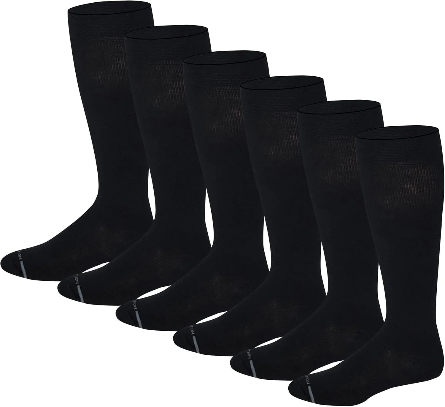 Dr. Motion Men 6 pairs pack everyday compression knee high socks