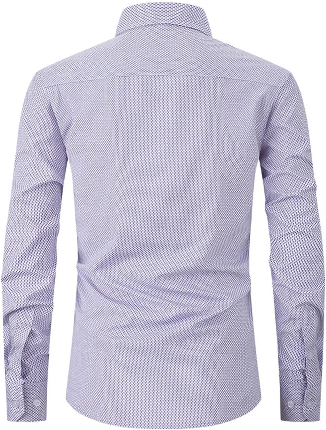Dress Shirts for Men Casual Long Sleeve Button Down Shirts Wrinkle-Free Stretch Slim Fit Formal Business Blouse Tunic