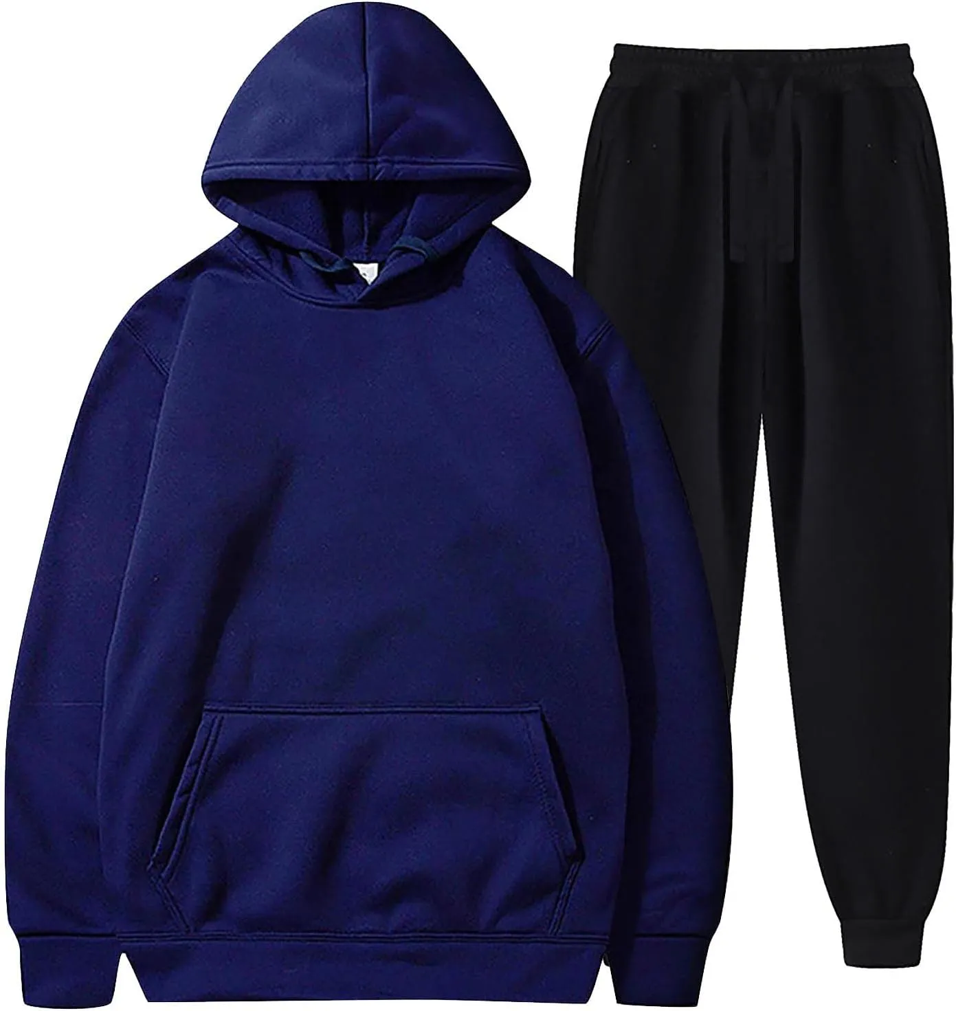 DuDubaby Men's and Women Winter Sports Casual Fitness Suit with Dots Hoodie Sweatshirt and Pants