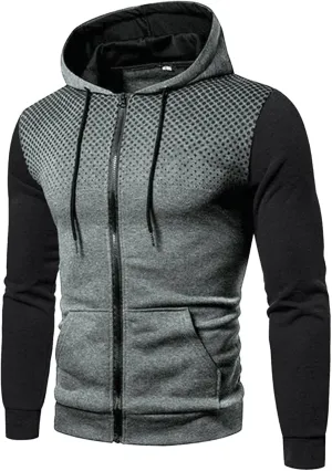 DuDubaby Men's Fashion Hoodies & Sweatshirts Winter Sports Casual Fitness Suit With Dots Hoodie Sweatshirt And Pants