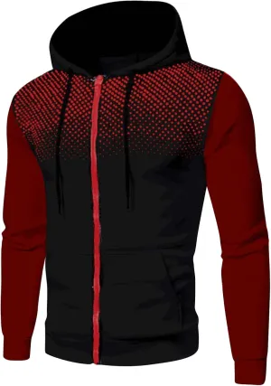 DuDubaby Men's Fashion Hoodies & Sweatshirts Winter Sports Casual Fitness Suit With Dots Hoodie Sweatshirt And Pants