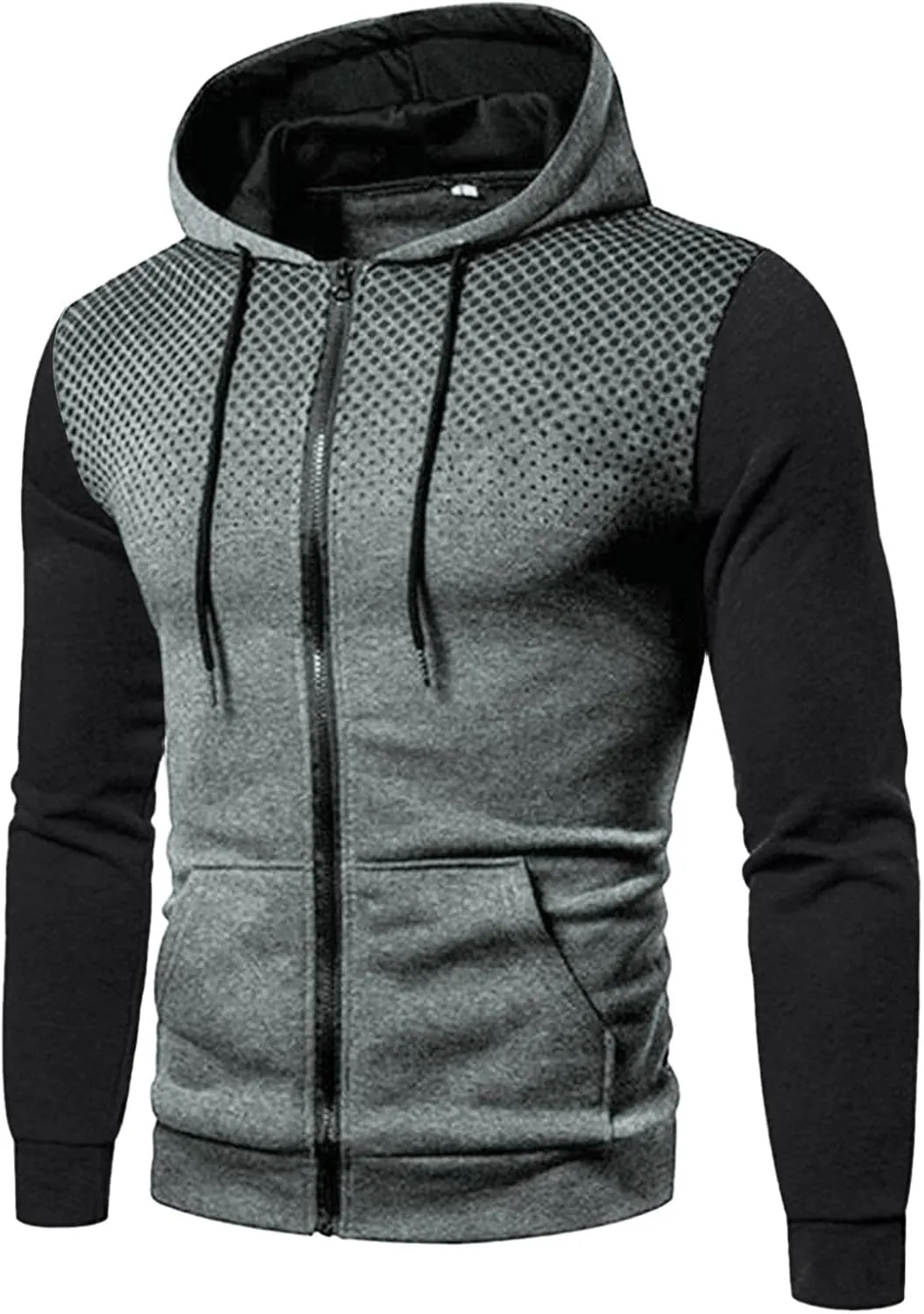DuDubaby Men's Fashion Hoodies & Sweatshirts Winter Sports Casual Fitness Suit With Dots Hoodie Sweatshirt And Pants