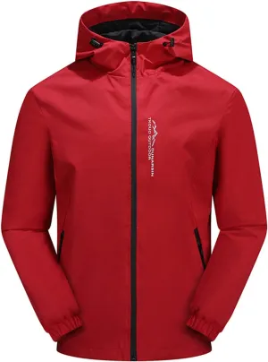 DuDubaby Mens Windbreak Quick Drying Coat Long Sleeve Hooded Sweatshirt Tops Blouse Mountaineering Jacket