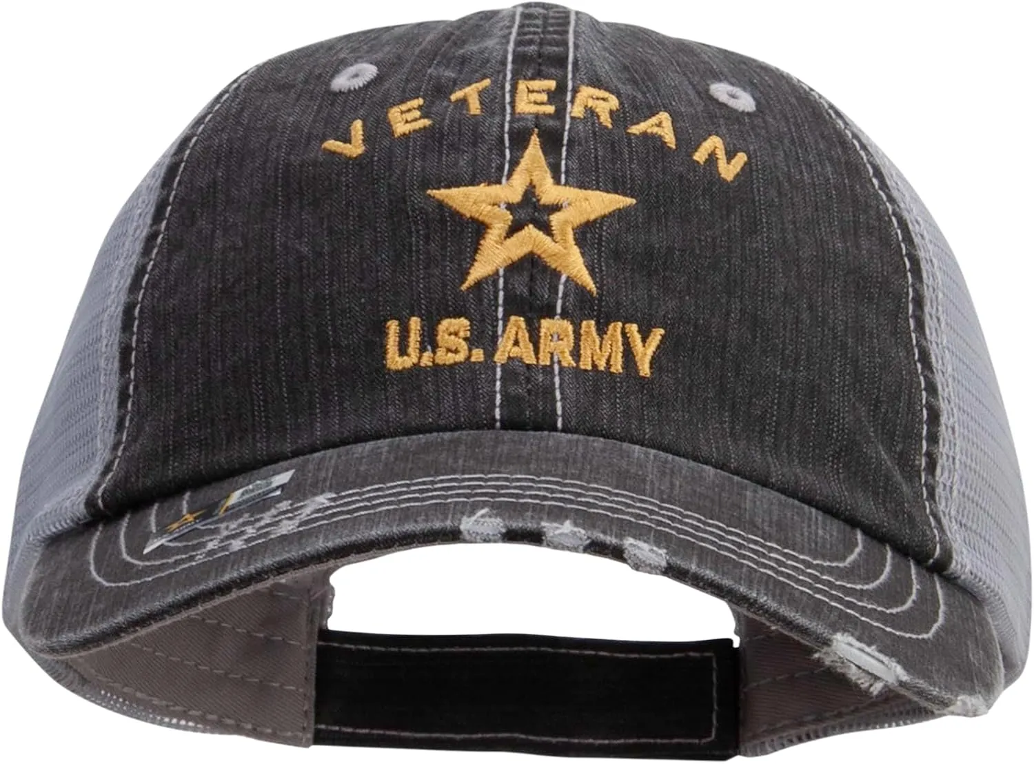 e4Hats.com U.S. Army Veteran Military Embroidered Low Profile Special Cotton Mesh Cap