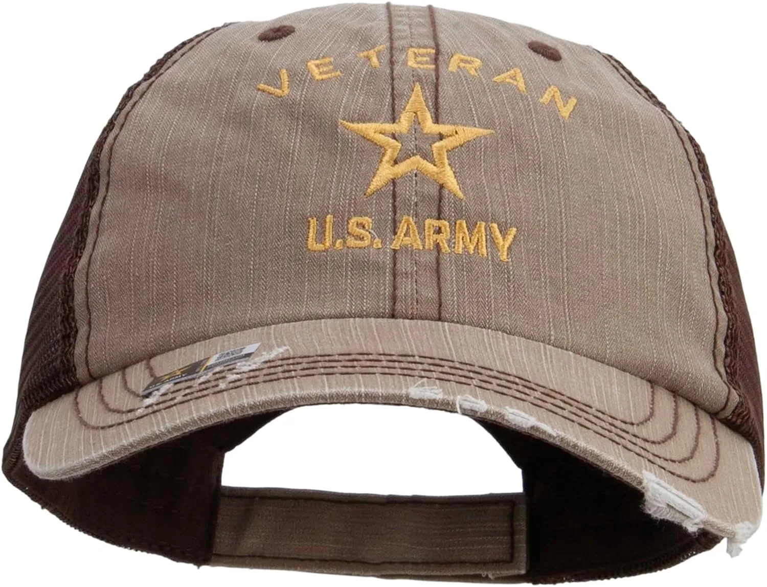 e4Hats.com U.S. Army Veteran Military Embroidered Low Profile Special Cotton Mesh Cap