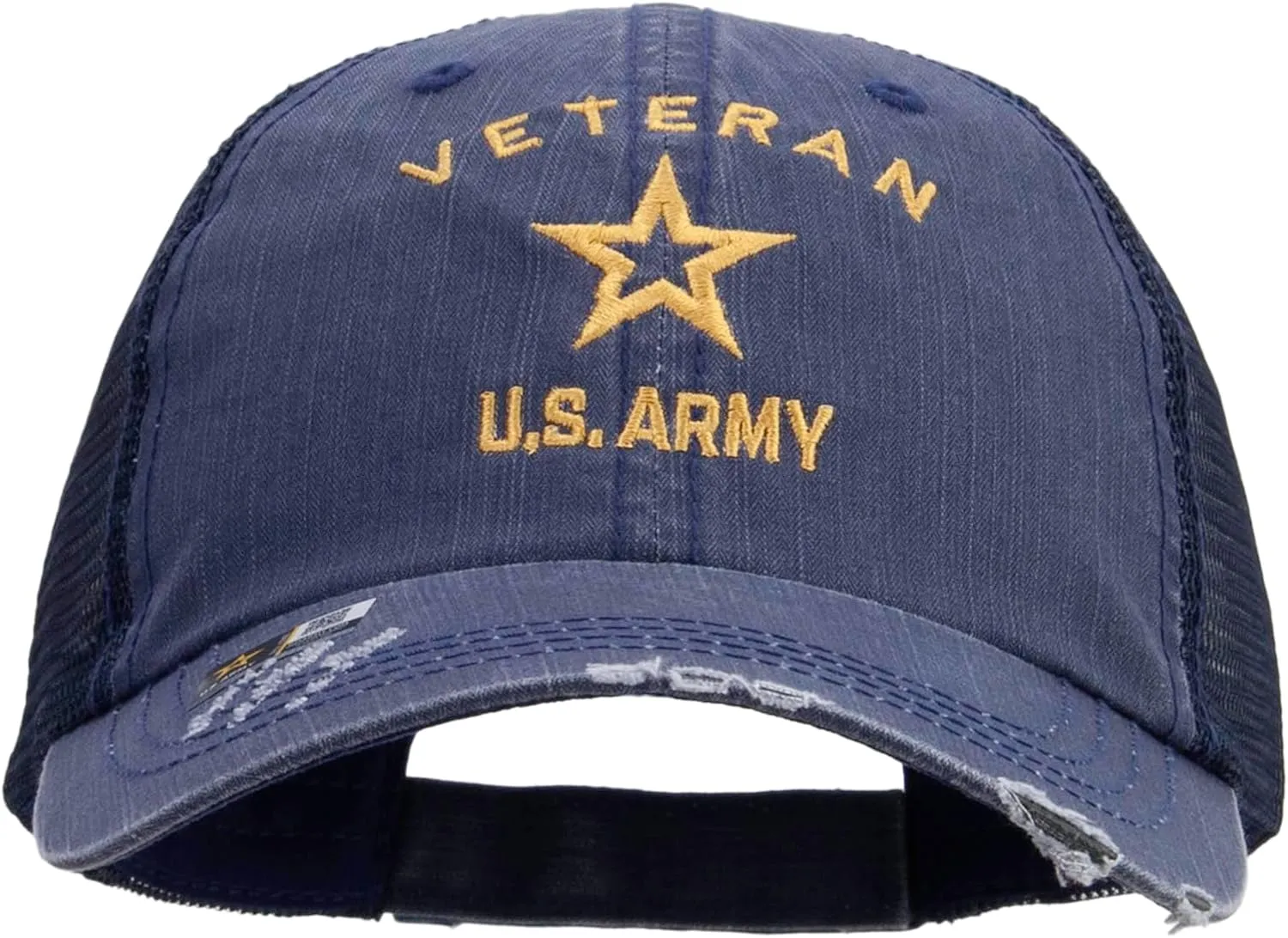 e4Hats.com U.S. Army Veteran Military Embroidered Low Profile Special Cotton Mesh Cap