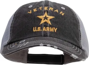 e4Hats.com U.S. Army Veteran Military Embroidered Low Profile Special Cotton Mesh Cap