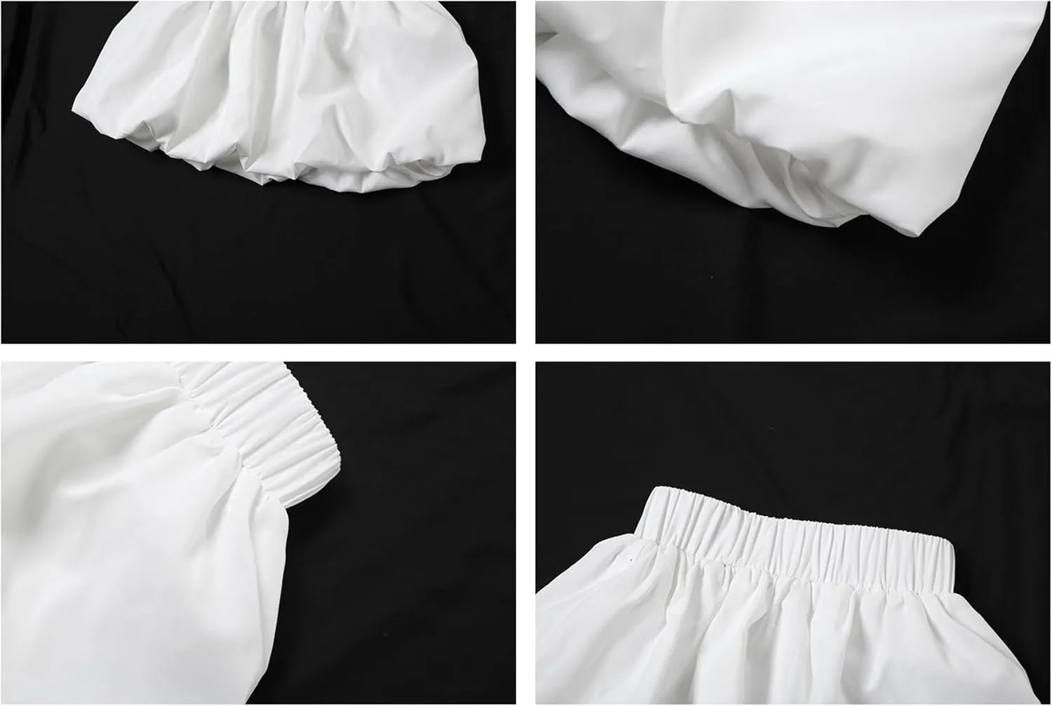 Ecirod Women Y2k Bubble Mini Skirt Ruffle Pleated High Waisted Puffy A Line Balloon Short Skirt Streetwear