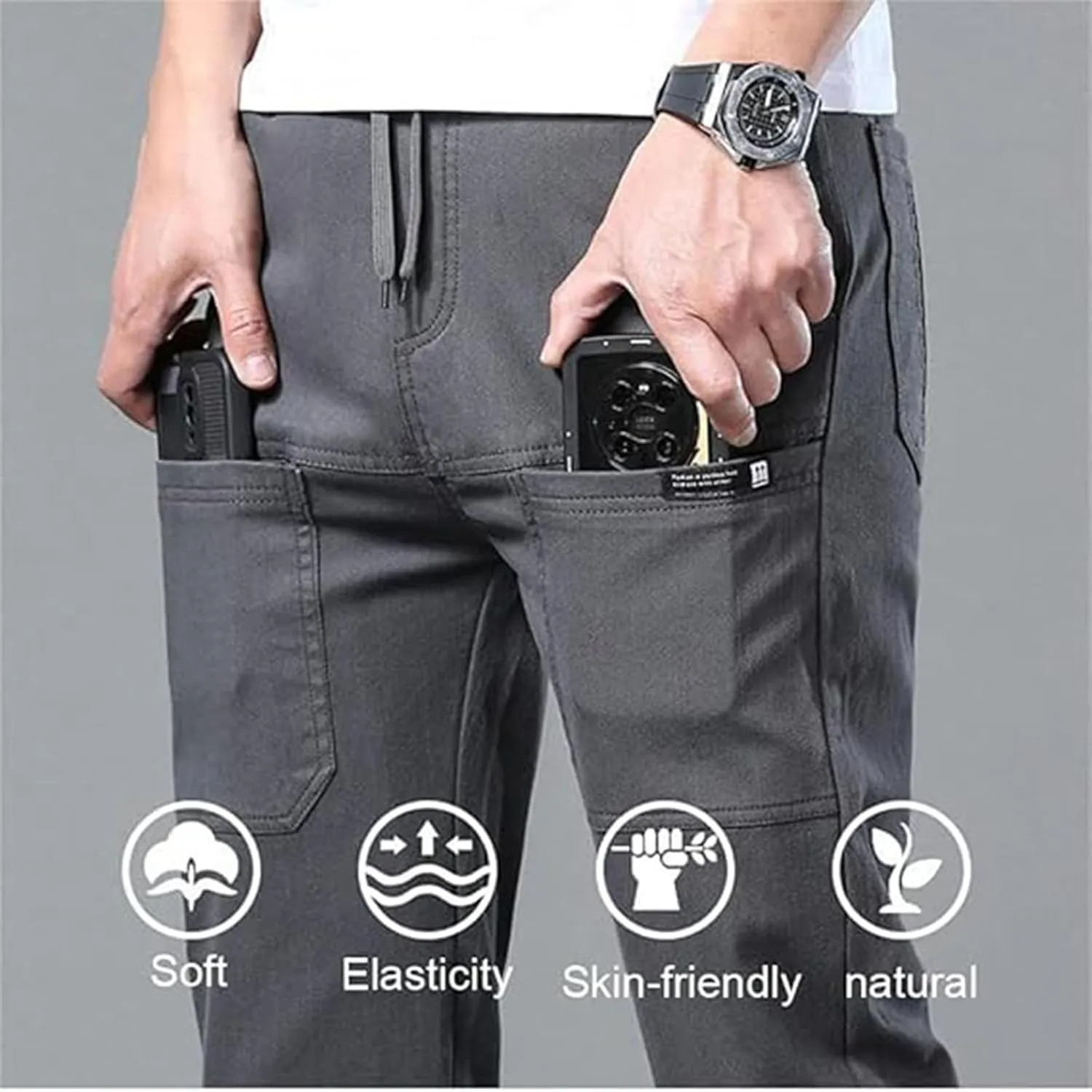 Expositiontext Multipants-High Stretch Multi-Pocket Cargo Pants, Mencomfy Manzera Stretch Cargo Pants
