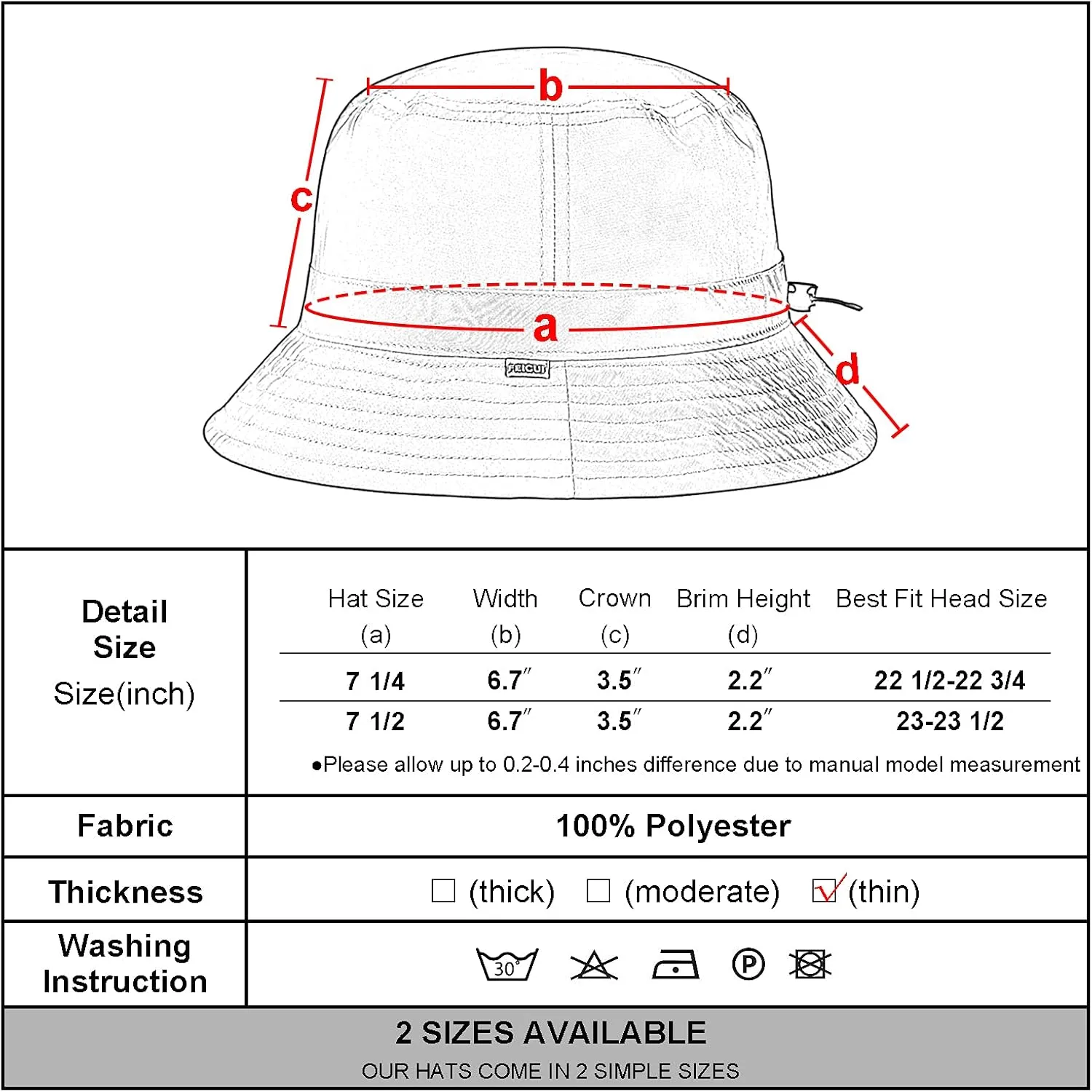 FEICUI Everyday Bucket Sun Hat Unisex Lightweight Outdoor Summer Beach Vacation Getaway Headwear