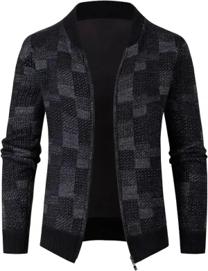 Fleece Hoodies for Men Hooded Shirt Jackets Sweatshirt Long Sleeve Lined Active Jackets Zip Cardigans Fall Winter Sweater