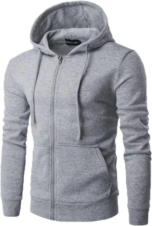 Fleece Lined Hoodie For Mens Casual Camouflage Sports Sweatshirt Long Sleeve Zipper Hooded Jacket Coat