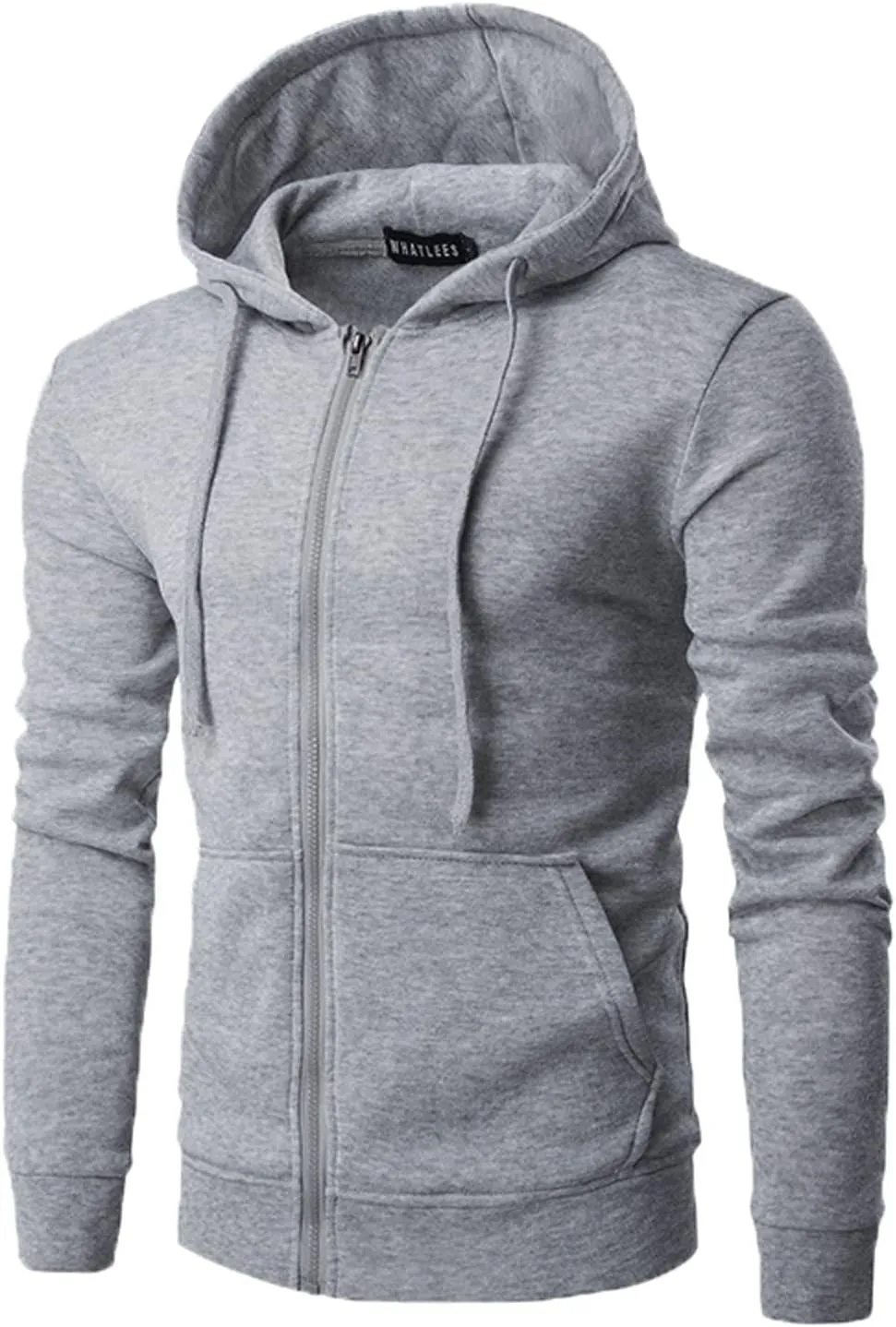 Fleece Lined Hoodie For Mens Casual Camouflage Sports Sweatshirt Long Sleeve Zipper Hooded Jacket Coat