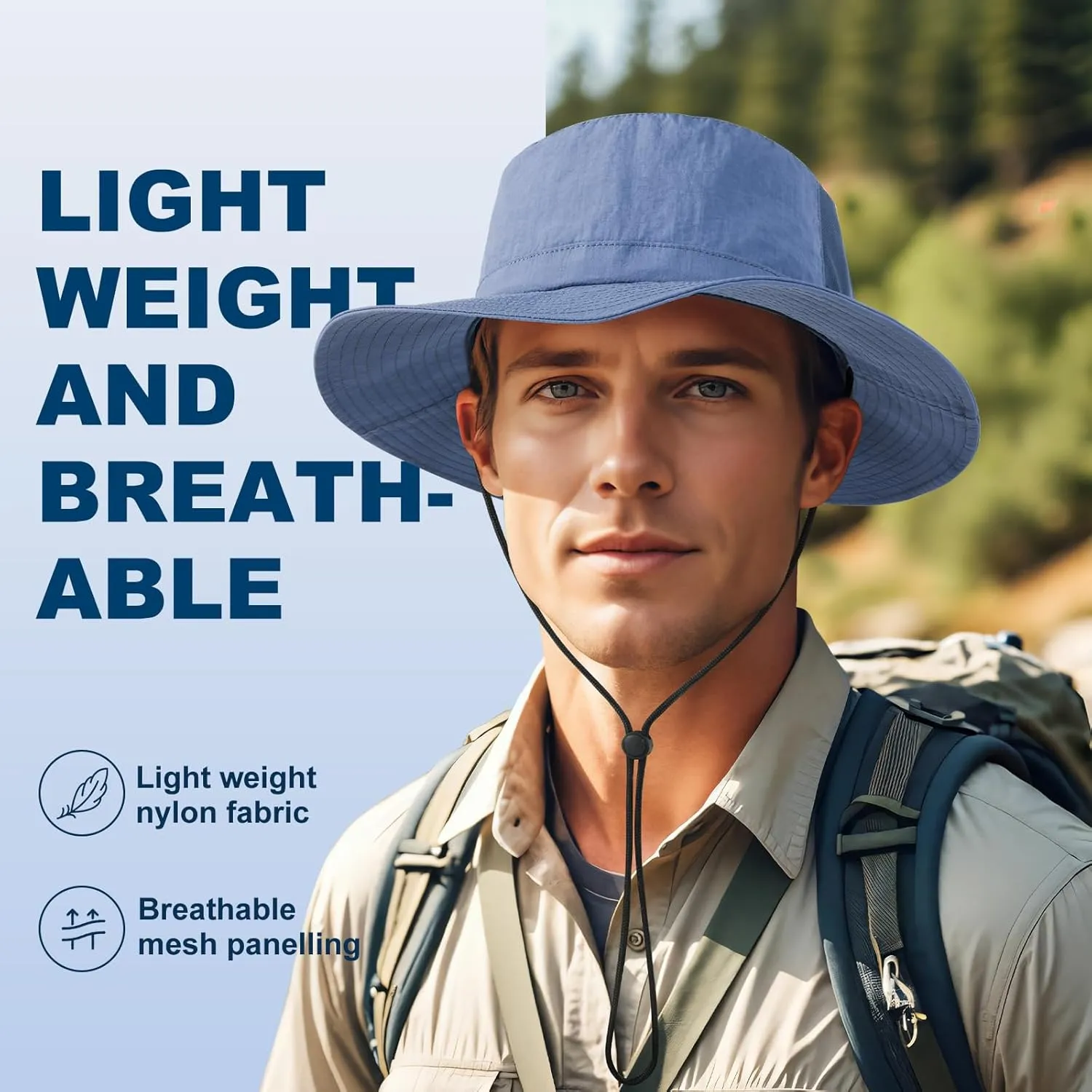 FUICUI Quick Dry Sun Bucket Hat for Men Women Outdoor Unisex Packable Travel Cap