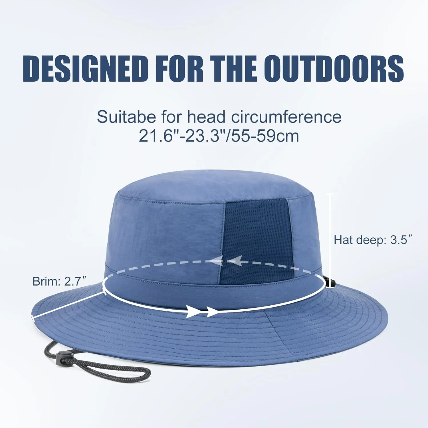 FUICUI Quick Dry Sun Bucket Hat for Men Women Outdoor Unisex Packable Travel Cap