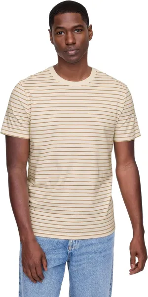 GAP Men's Everyday Soft Crewneck Stripe T-Shirt Tee