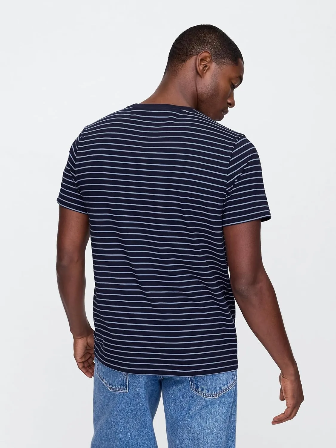 GAP Men's Everyday Soft Crewneck Stripe T-Shirt Tee