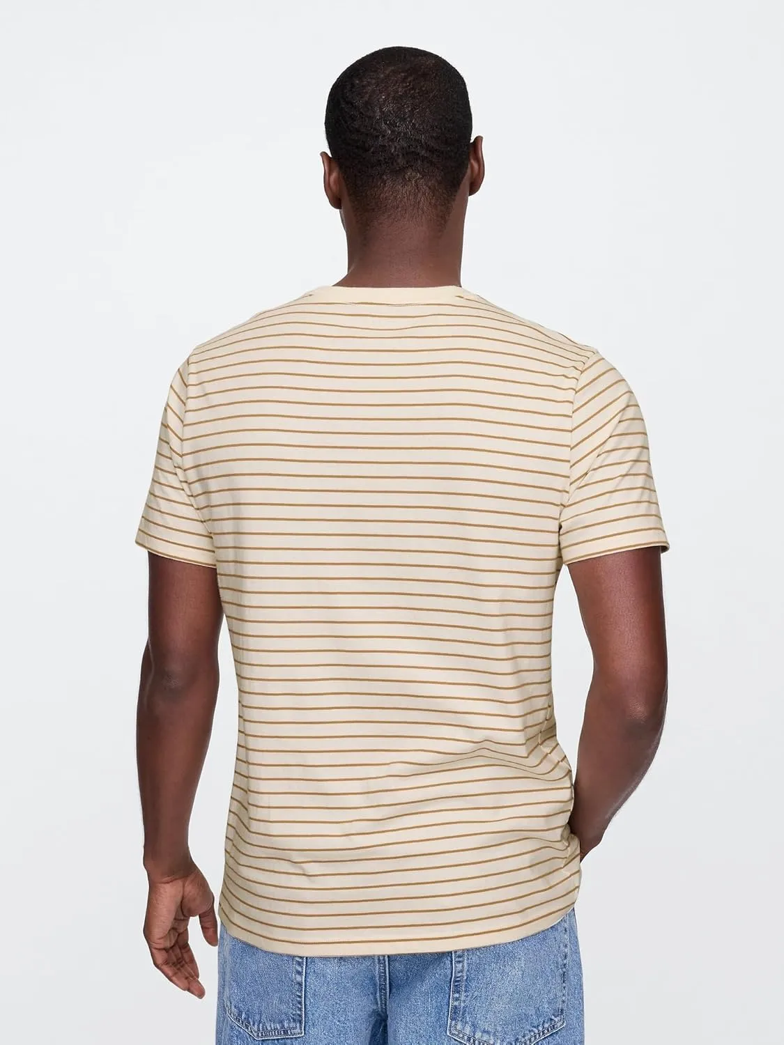 GAP Men's Everyday Soft Crewneck Stripe T-Shirt Tee