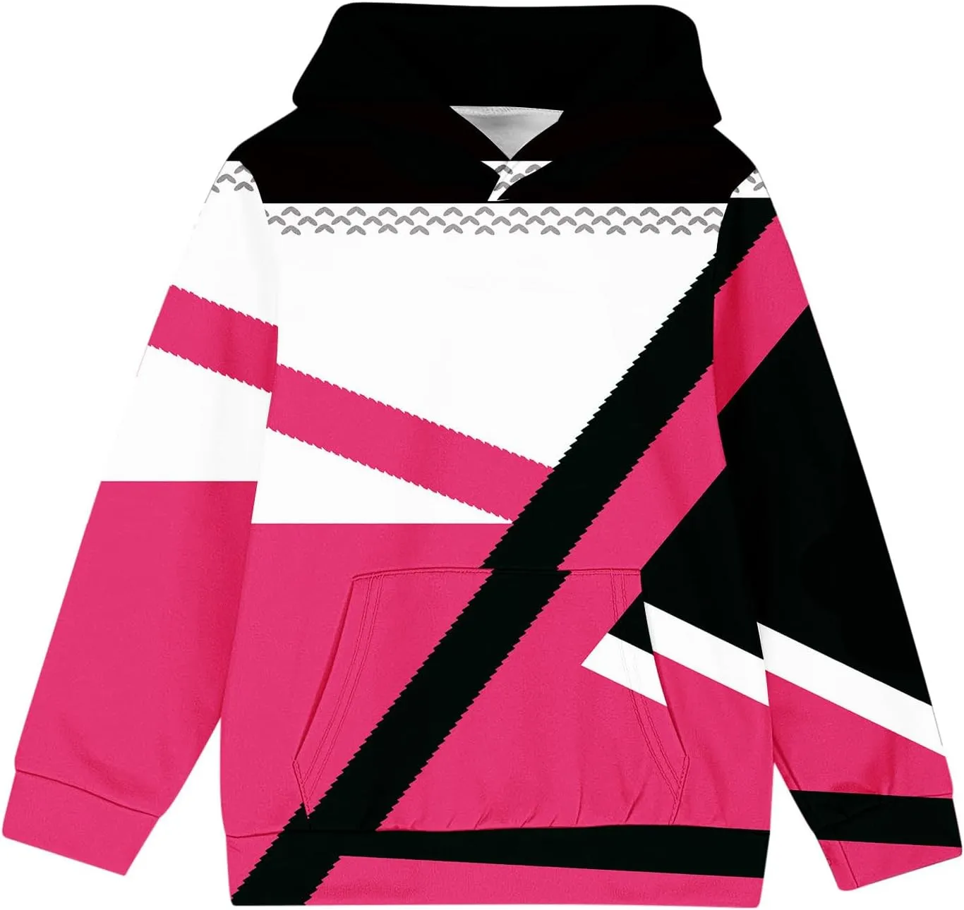 Girls Geometric Abstract Long Sleeve Sweatshirt Casual Lightweight Everyday Hoodie Teens