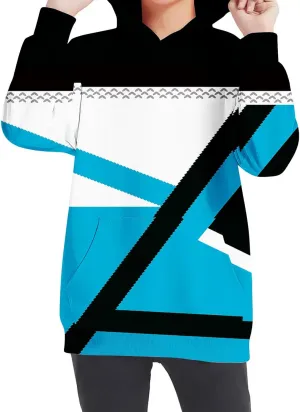 Girls Geometric Abstract Long Sleeve Sweatshirt Casual Lightweight Everyday Hoodie Teens