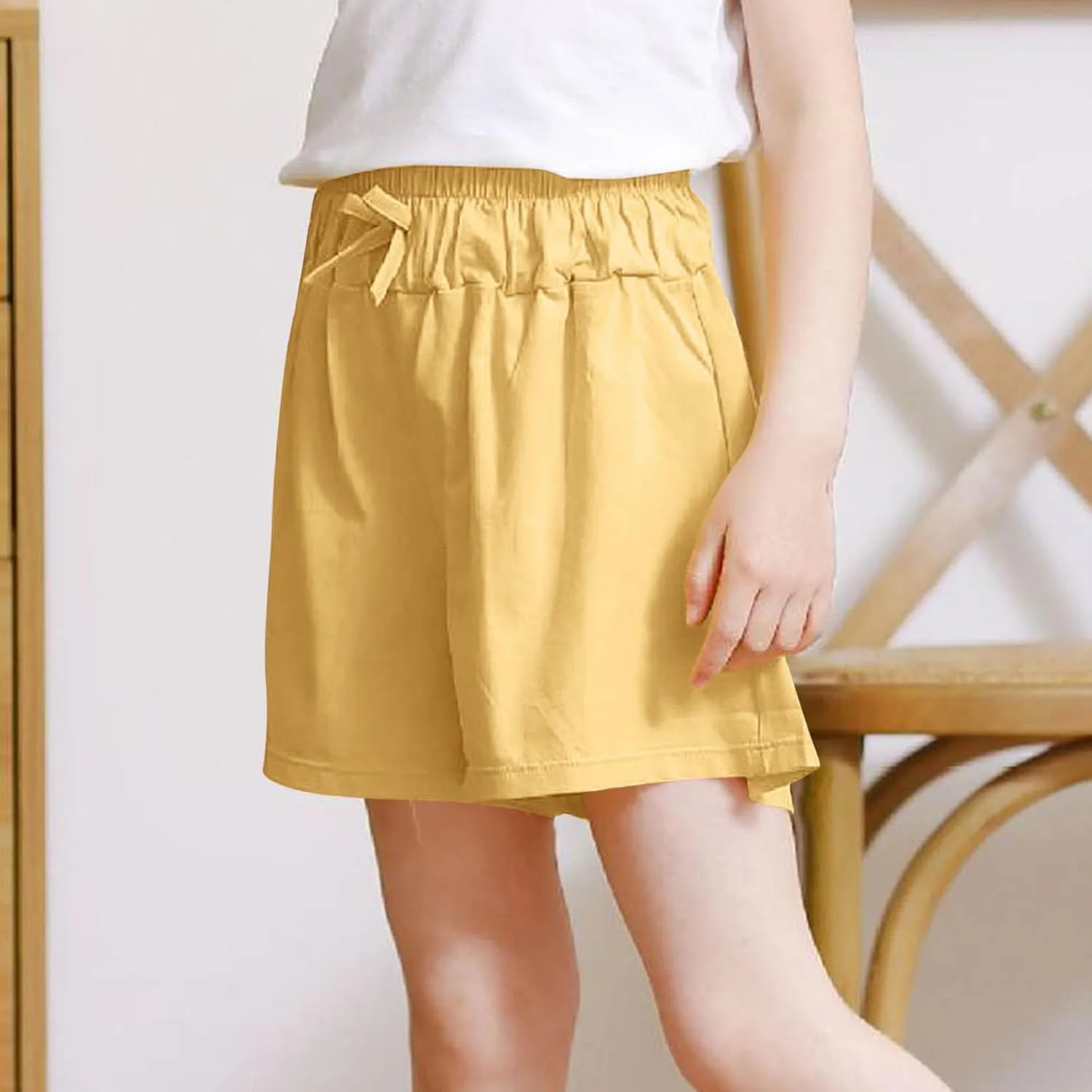 Girls Wide Leg Shorts Cute Pleated Flowy Shorts Kids Cotton Soft Summer Casual Short Kids Trendy Clothes 3-14 Years