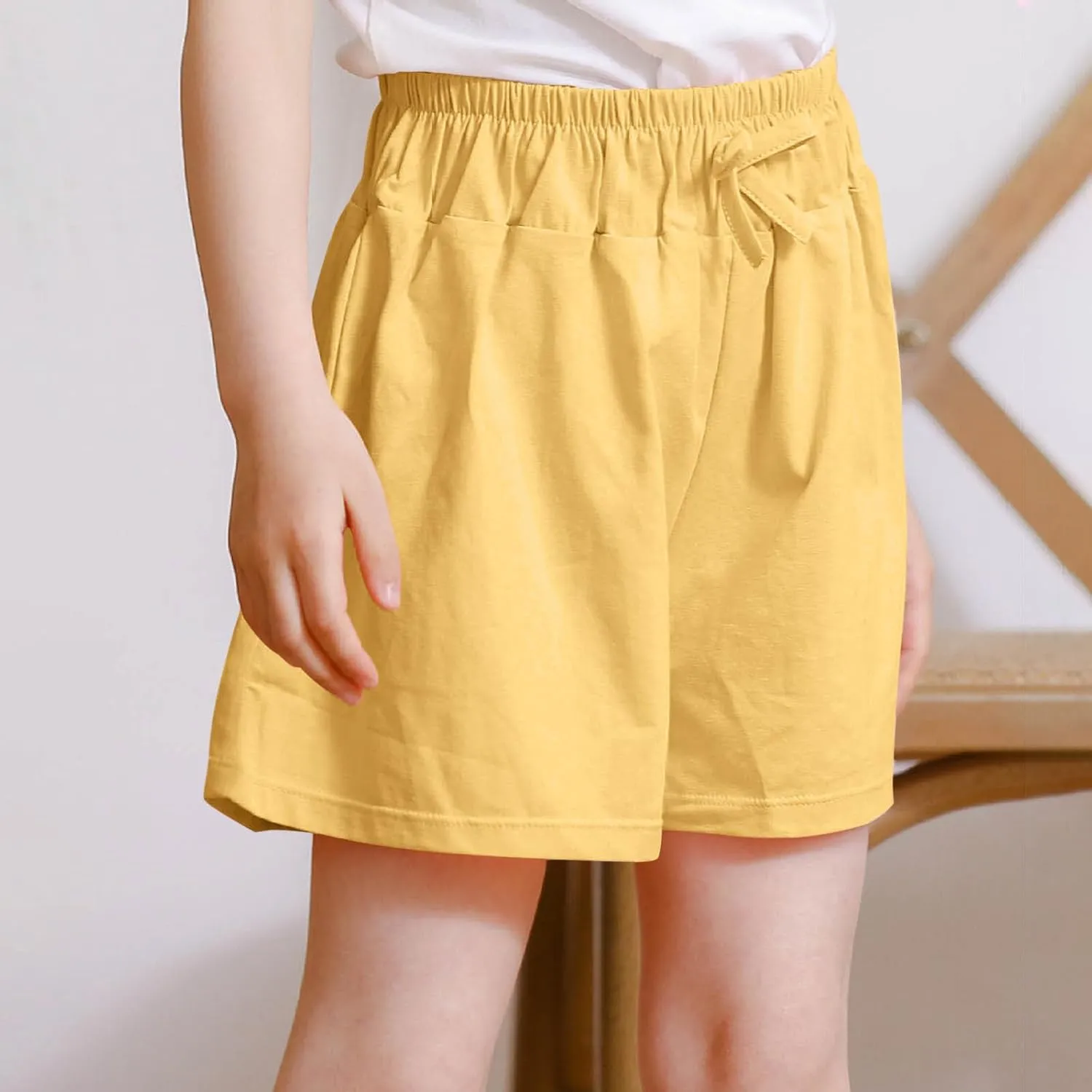 Girls Wide Leg Shorts Cute Pleated Flowy Shorts Kids Cotton Soft Summer Casual Short Kids Trendy Clothes 3-14 Years
