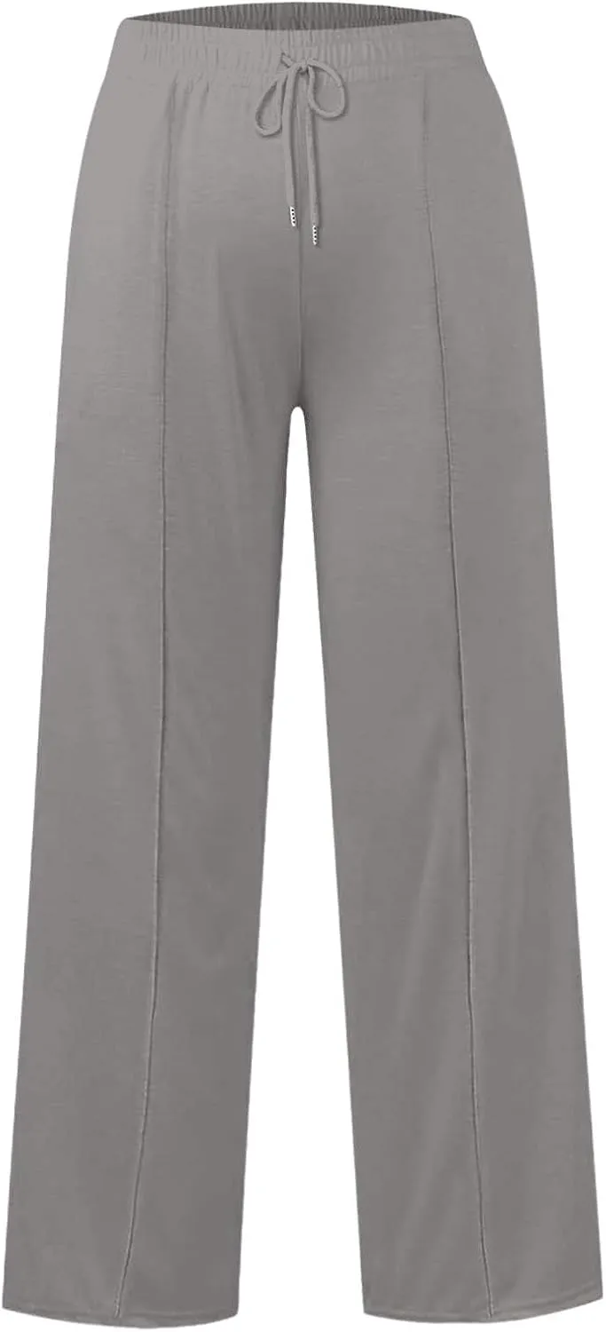 Girls Wide Leg Sweatpants Drawstring Baggy Oversized Straight Leg Track Pants Casual Sports Trousers with Pockets