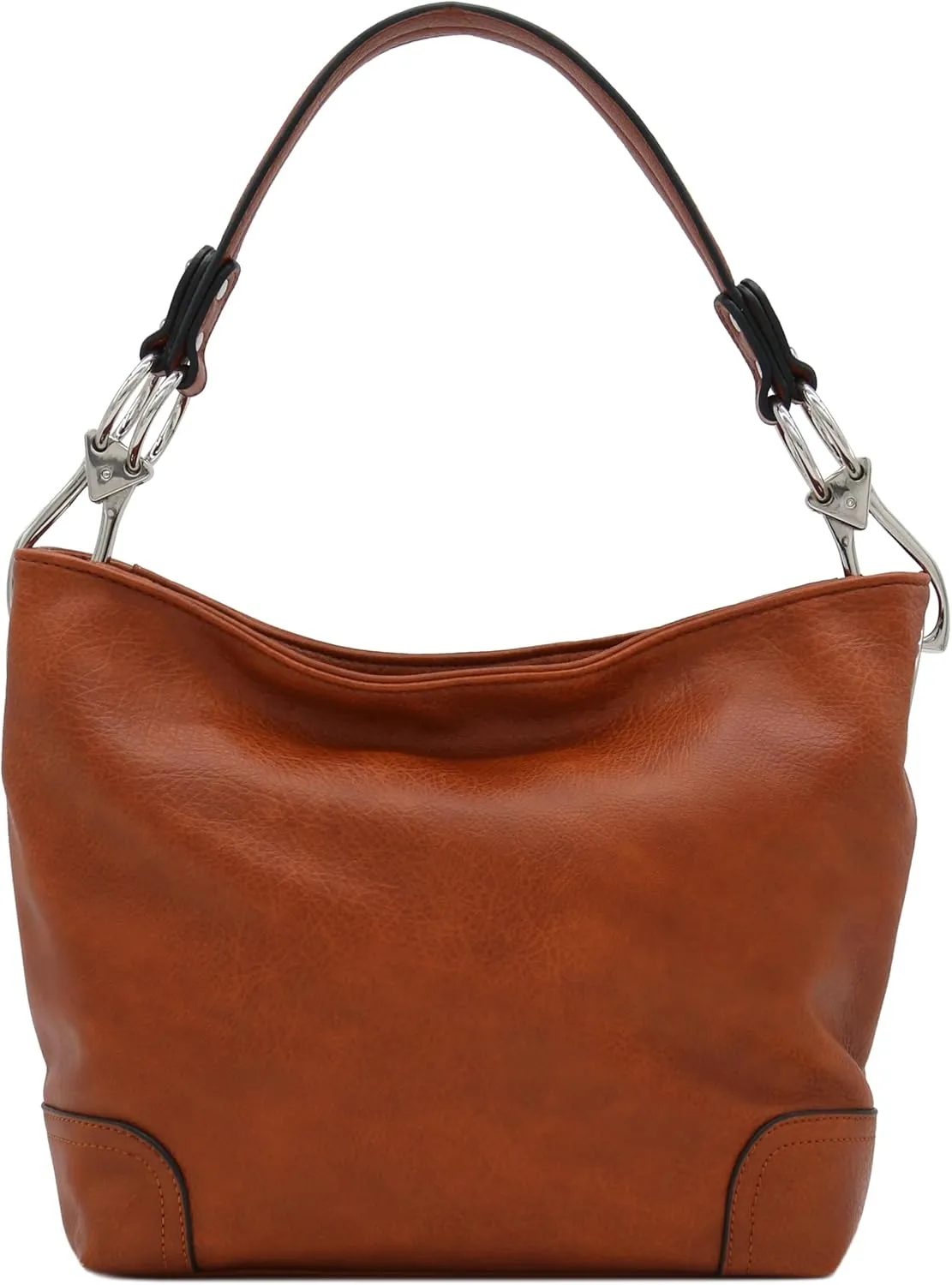 Hobo Shoulder Bag with Big Snap Hook Hardware