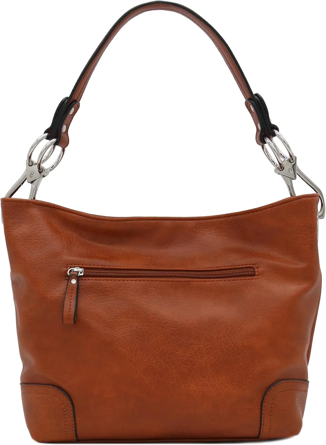 Hobo Shoulder Bag with Big Snap Hook Hardware