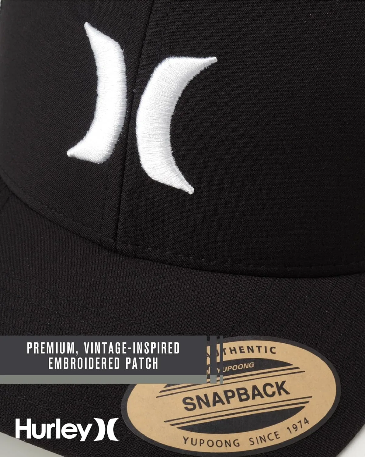 Hurley Men's Caps - Del Mar Mesh Panel Baseball Cap Trucker Hat - Snap Back Hats for Men