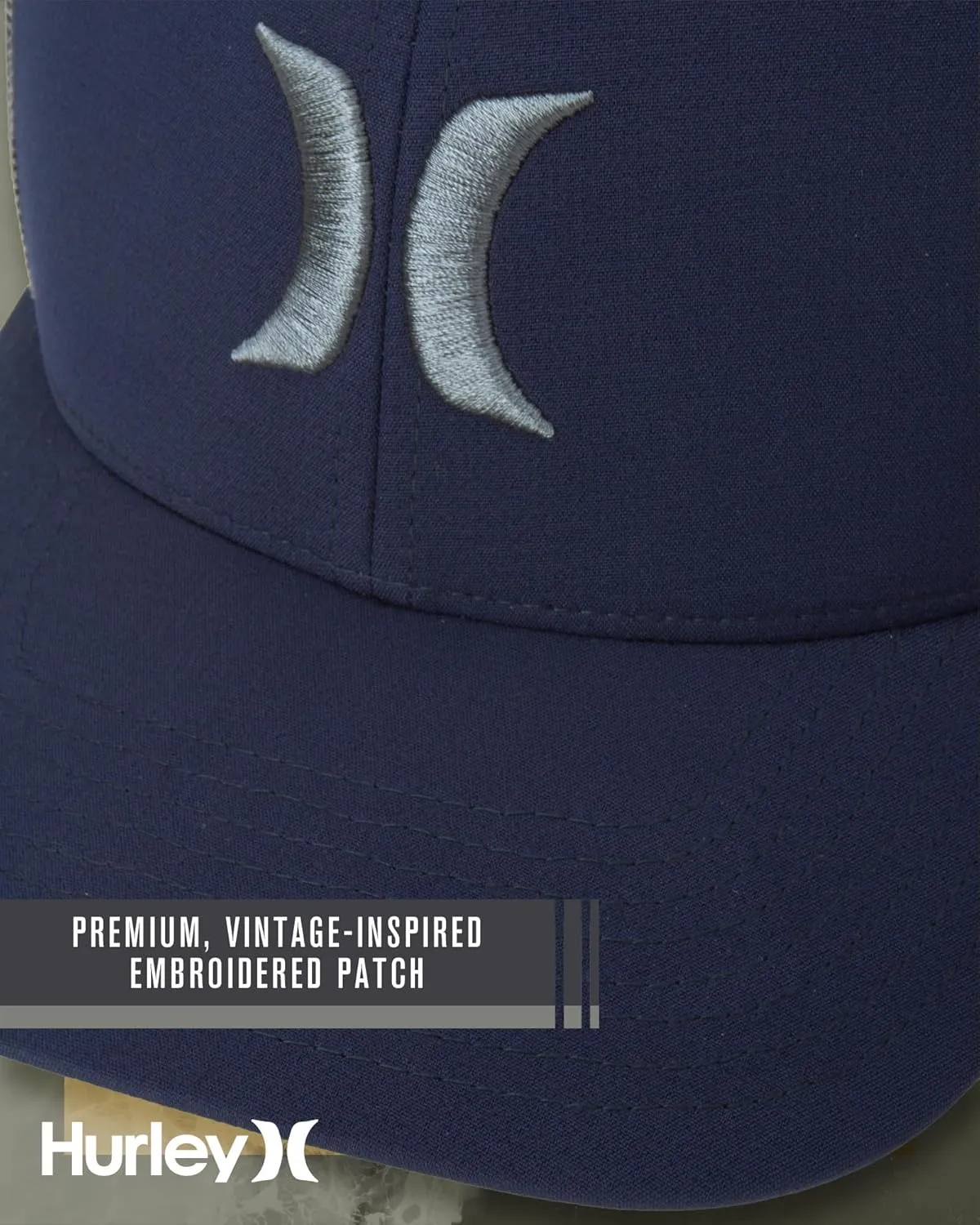 Hurley Men's Caps - Del Mar Mesh Panel Baseball Cap Trucker Hat - Snap Back Hats for Men
