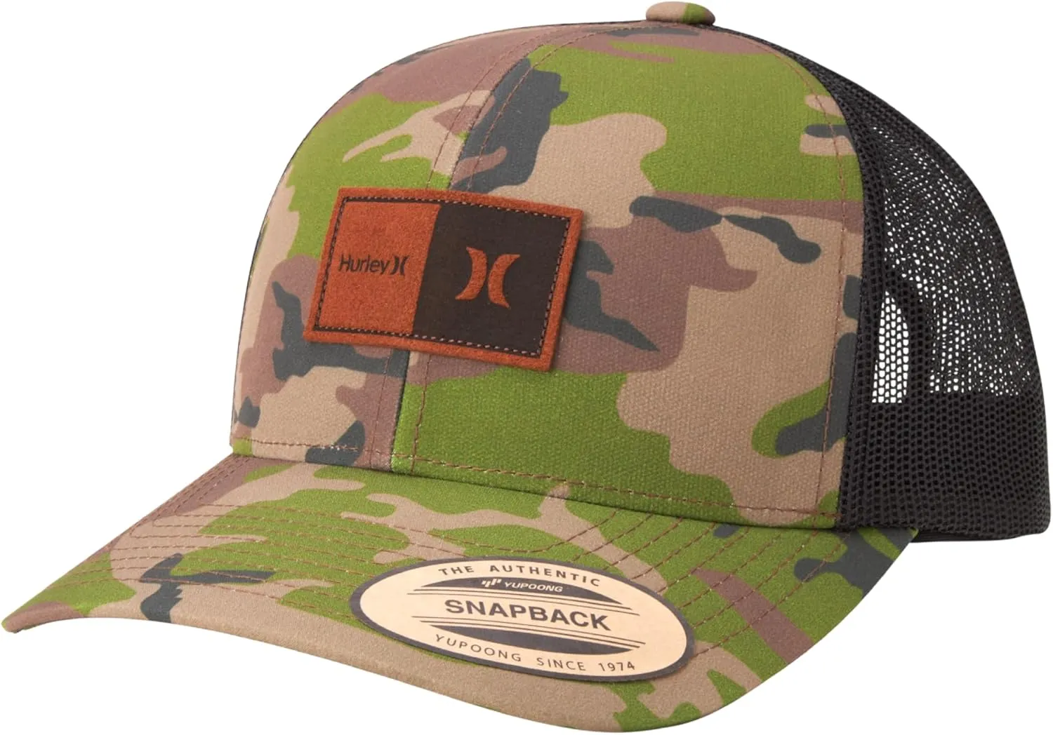 Hurley Men's Caps - Fairway Trucker Mesh Panel Baseball Cap Trucker Hat - Snap Back Hats for Men