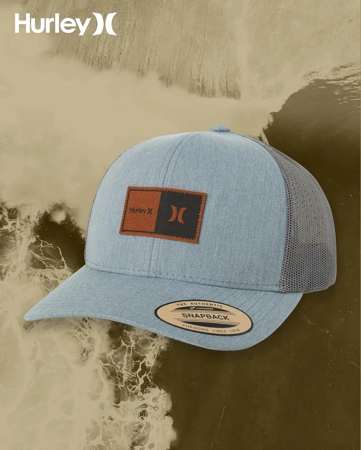 Hurley Men's Caps - Fairway Trucker Mesh Panel Baseball Cap Trucker Hat - Snap Back Hats for Men
