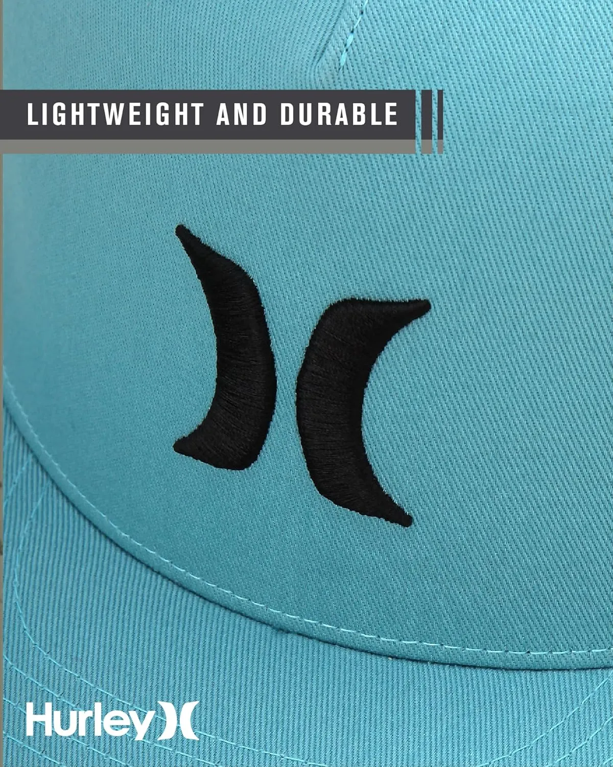 Hurley Men's Caps - Flat Brim Mesh Panel Baseball Cap Trucker Hat - Snap Back Hats for Men