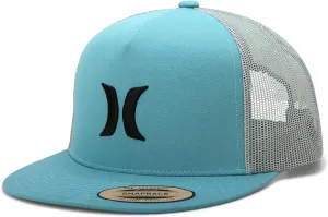Hurley Men's Caps - Flat Brim Mesh Panel Baseball Cap Trucker Hat - Snap Back Hats for Men