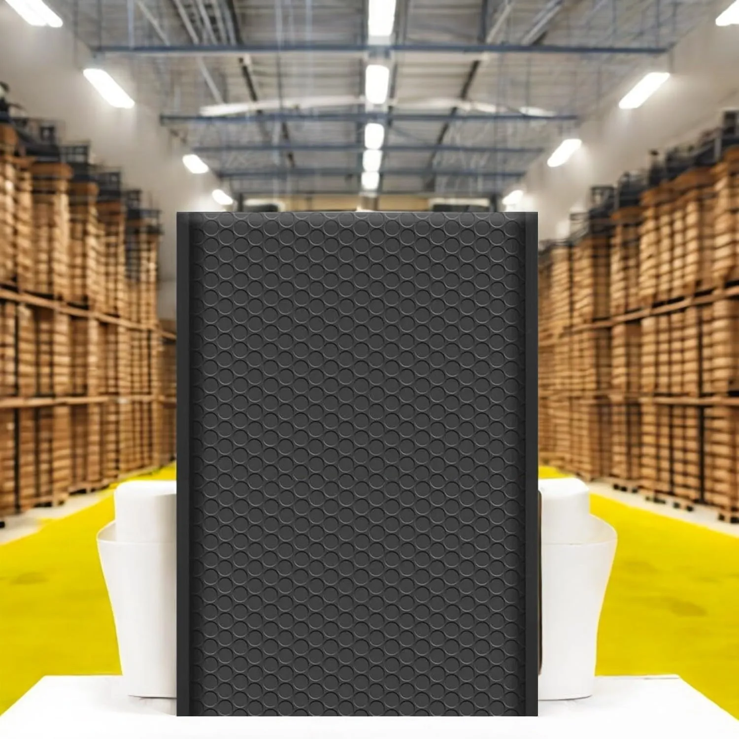 iMBAPrice 100-Pack #6 (12.5" x 19") Pure Black Color Self Seal Poly Bubble Mailers Padded Shipping Envelopes (Total 100 Bags)