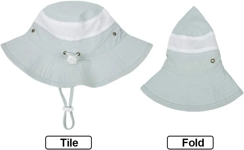 Kids Mesh Sun Hat Toddler Baby Summer Wide Brim Beach Hat Sun Protection Hiking Hat Fishing Hat