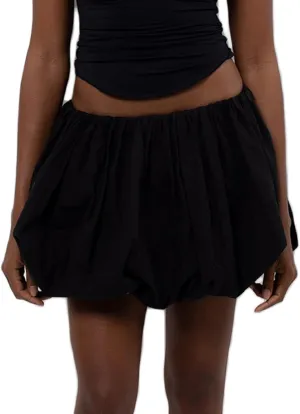KMBANGI Y2k Women Bubble Mini Skirt Elastic Waist Ruffle Flare Puffy Skirt High Rise Cute Pleated Balloon Short Skirts