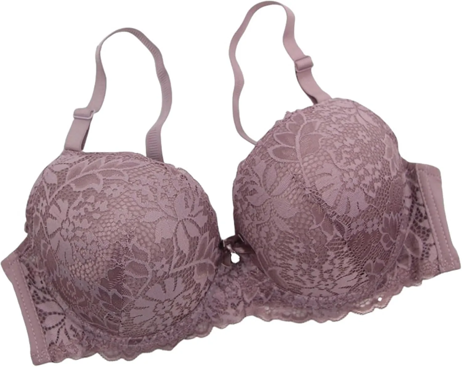 Lace Bralettes for Women 2 Pack Sexy Lingerie Push Up Bra with Adjustable Straps Minimizer Lingerie