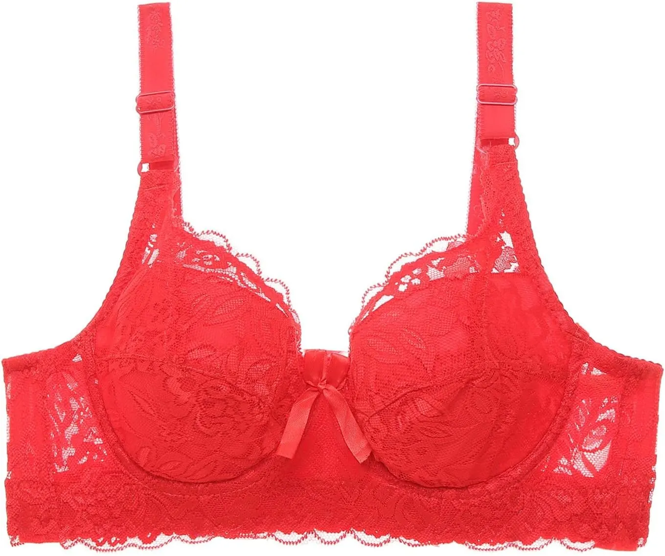 Lace Push Up Bras for Women V Neck Sexy T-Shirt Brassiere with Support Uplift Bra No Underwire Add Cup Size