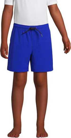 Lands' End Boys Slim Printed Volley Swim Trunks