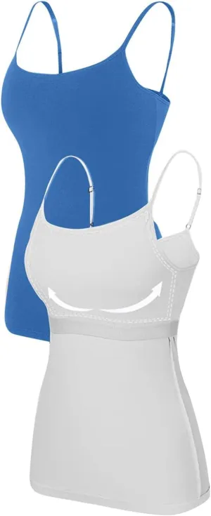 LCMTWX Tank Tops For Women 2024 Bra Pads Bra One Vest Camisole Top Spaghetti Strap Tank Tops White Tank Top Crop Ribbed