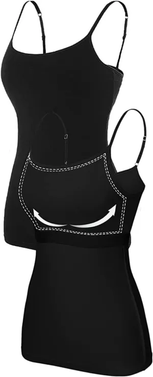 LCMTWX Tank Tops For Women 2024 Bra Pads Bra One Vest Camisole Top Spaghetti Strap Tank Tops White Tank Top Crop Ribbed