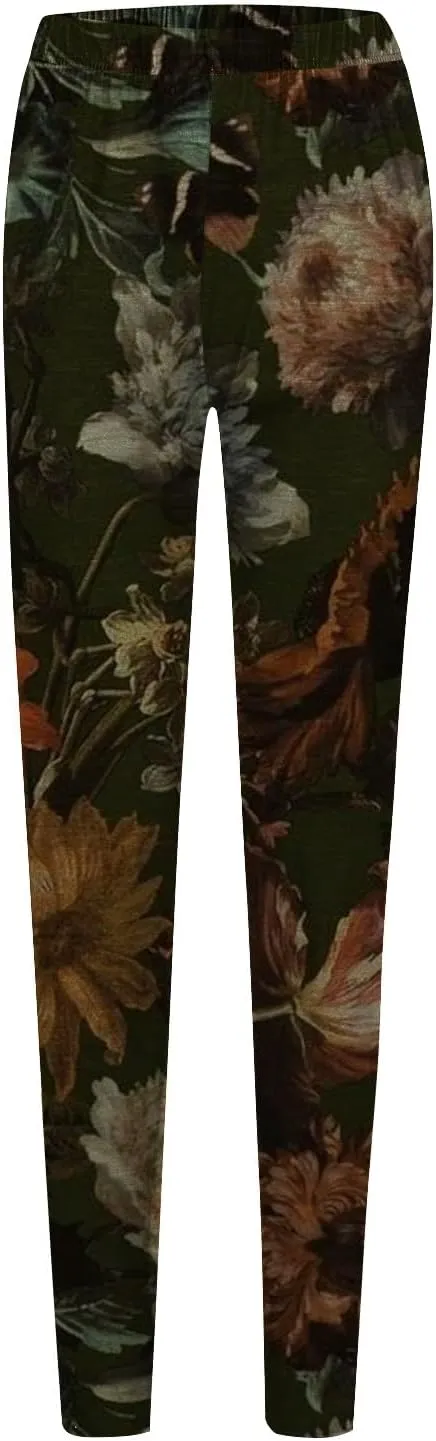 Leggings for Women with Pockets Tummy Control Patterned Work Pants for Women Workout Bottoms for Women