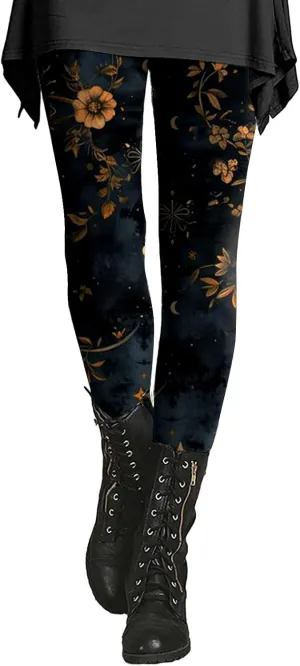 Leggings for Women with Pockets Tummy Control Patterned Work Pants for Women Workout Bottoms for Women